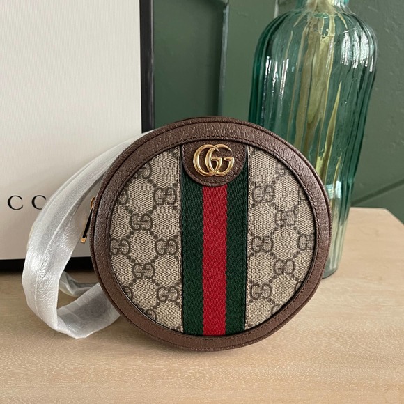 NEW Gucci Ophidia Supreme Canvas Round Mini Backpack
